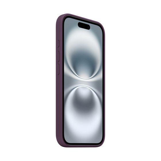 Funda de silicona con MagSafe para el iPhone 16 - Ciruela