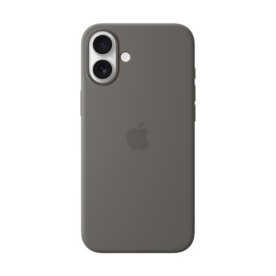 Funda de silicona con MagSafe para el iPhone 16 Plus - Gris piedra