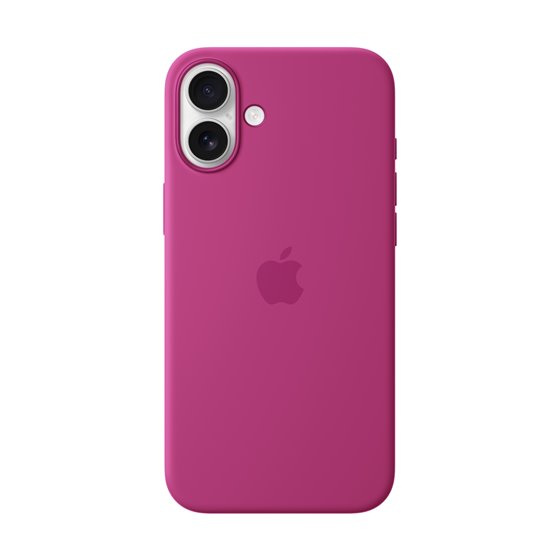 Funda de silicona con MagSafe para el iPhone 16 Plus - Fucsia