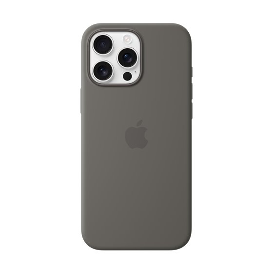 Funda de silicona con MagSafe para el iPhone 16 Pro Max - Gris piedra