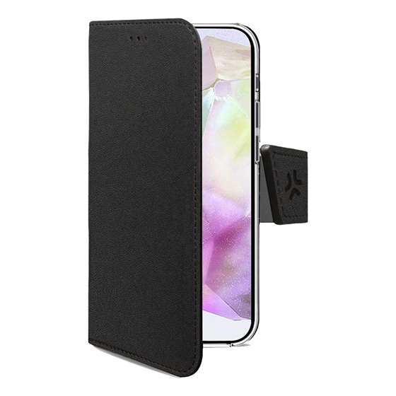 WALLY funda para teléfono móvil 17 cm (6.7") Funda cartera Negro