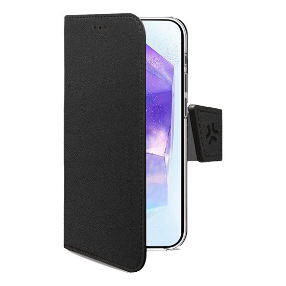 WALLY funda para teléfono móvil 17 cm (6.7") Funda cartera Negro