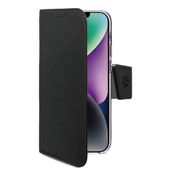 WALLY funda para teléfono móvil 15,5 cm (6.1") Funda cartera Negro