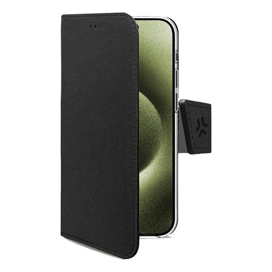 WALLY funda para teléfono móvil 16 cm (6.3") Funda cartera Negro