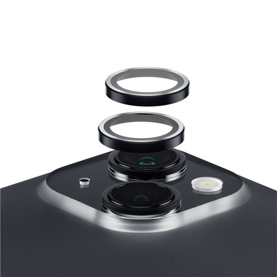Hoops® Camera Lens Protector Black iPhone 15 | 15 Plus Protector de pantalla Apple 1 pieza(s)