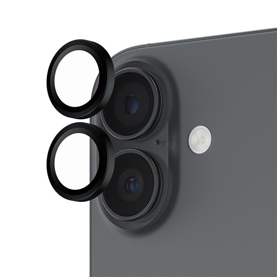 Hoops® Camera Lens Protector Black iPhone 17 | iPhone 16 | 16 Plus Protector de pantalla Apple 1 pieza(s)