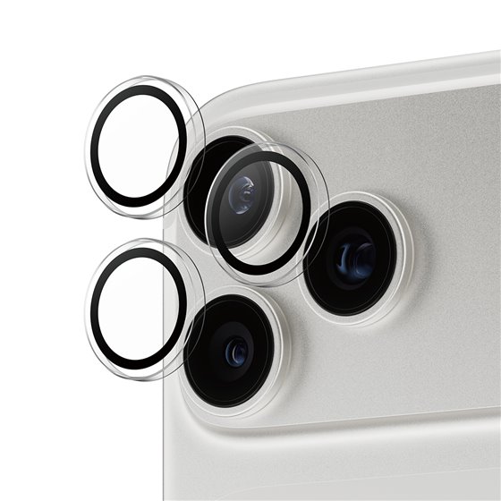 Hoops® Camera Lens Protector Transparent iPhone 17 Pro | iPhone 17 Pro Max | iPhone 16 Pro | 16 Pro Max Protector de pantalla Ap