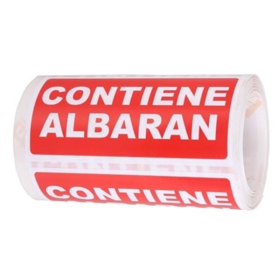 Etiquetas Envío APLI Contiene Albarán 50 x 100 mm. Rollo x200