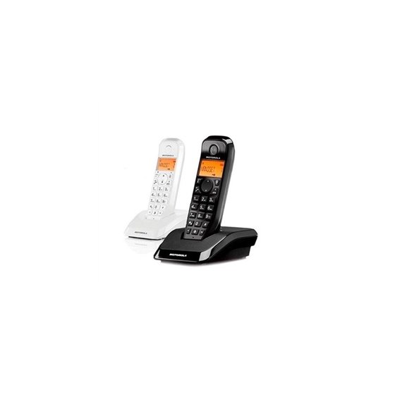 S12 Duo Teléfono DECT Identificador de llamadas Negro, Blanco