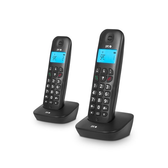 AIR PRO DÚO Teléfono analógico Identificador de llamadas Negro