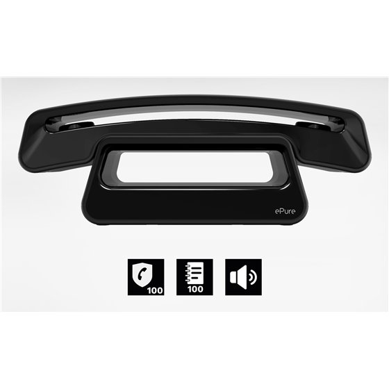 ePure3 Iconic Teléfono DECT Identificador de llamadas Negro