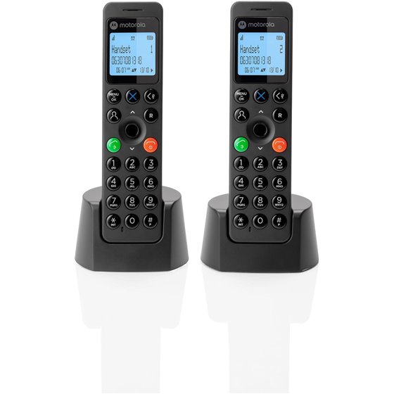 DOT202 Twin Teléfono DECT Identificador de llamadas Negro