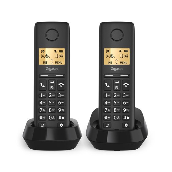 BASIC 100 DUO Teléfono DECT/analógico Identificador de llamadas Negro