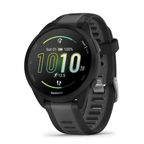 Forerunner 165 3,05 cm (1.2") AMOLED 43 mm Digital 390 x 390 Pixeles Pantalla táctil Negro GPS (satélite)