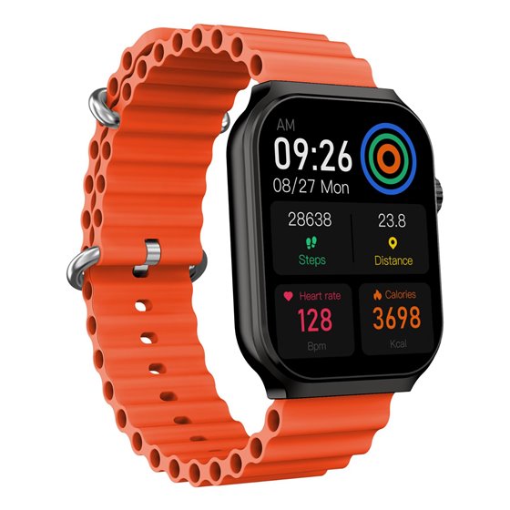 TRAINERULTRABK Relojes inteligentes y deportivos 5,13 cm (2.02") Digital 320 x 320 Pixeles Pantalla táctil Negro