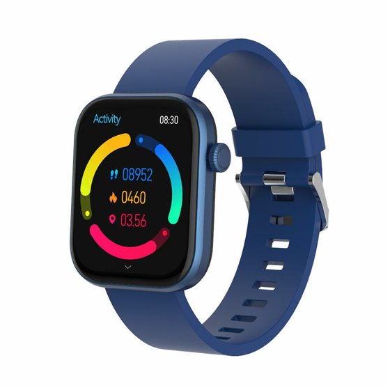 SWC-185BU Relojes inteligentes y deportivos 4,7 cm (1.85") AMOLED Digital 390 x 450 Pixeles Pantalla táctil Azul