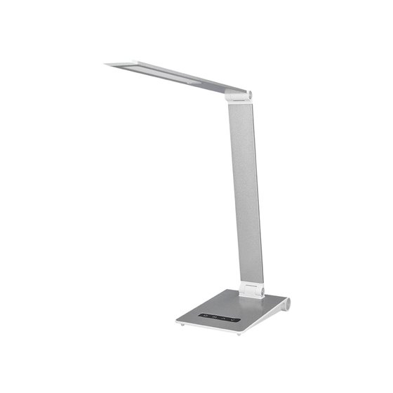 Lampara de escritorio q-connect sirio led 13w 800 lmtactil 3 niveles de color brillo regulable color plata