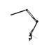Lampara de escritorio q-connect rigel led 8w 320 lm aluminio con pinza brazo doble3 articulaciones color negro