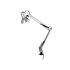 Lampara de escritorio q-connect antares metalica conpinza interruptor brazo doble 3 articulaciones color plata