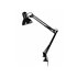 Lampara de escritorio q-connect antares metalica conpinza interruptor brazo doble 3 articulaciones color negro