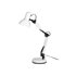 Lampara de escritorio q-connect polaris metalica coninterruptor brazo doble 3 articulaciones color blanco