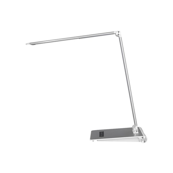 Lampara de escritorio q-connect sirio led 13w 800 lmtactil 3 niveles de color brillo regulable color plata