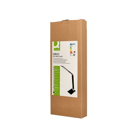 Lampara de escritorio q-connect sirio led 13w 800 lmtactil 3 niveles de color brillo regulable color negro