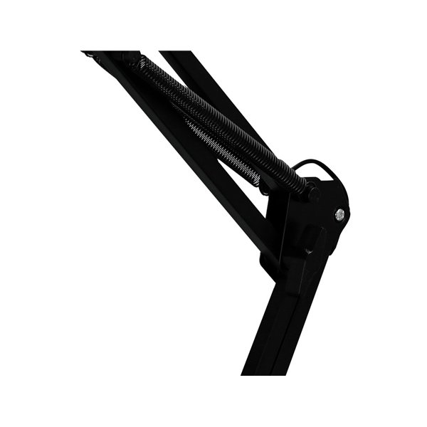 Lampara de escritorio q-connect rigel led 8w 320 lm aluminio con pinza brazo doble3 articulaciones color negro