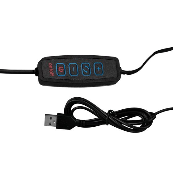 Lampara de escritorio q-connect rigel led 8w 320 lm aluminio con pinza brazo doble3 articulaciones color negro