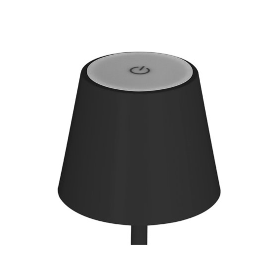 Lampara de escritorio q-connect nova led 2w 200 lm metalica tactil recargable usb-c color negro