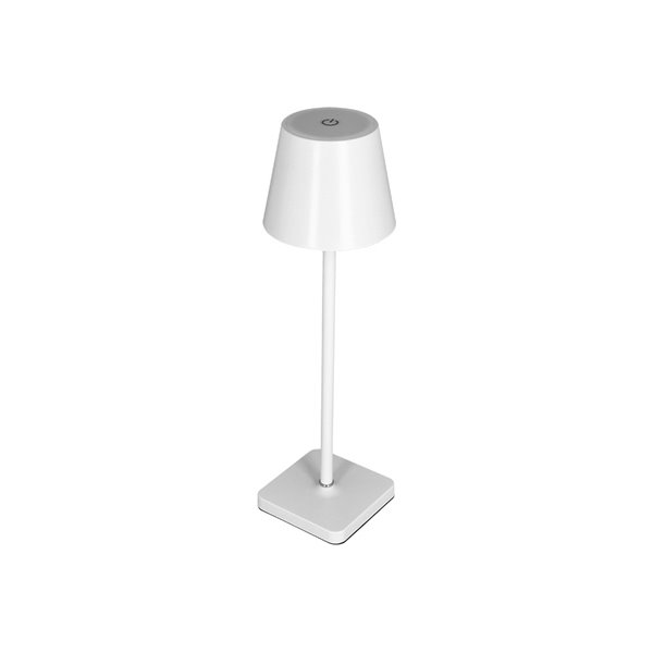 Lampara de escritorio q-connect nova led 2w 200 lm metalica tactil recargable usb-c color blanco