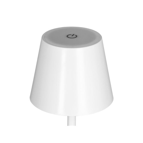 Lampara de escritorio q-connect nova led 2w 200 lm metalica tactil recargable usb-c color blanco