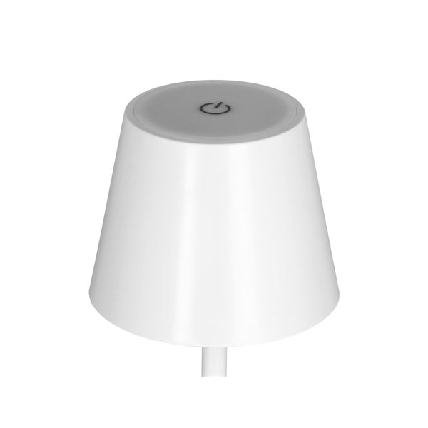Lampara de escritorio q-connect nova led 2w 200 lm metalica tactil recargable usb-c color blanco