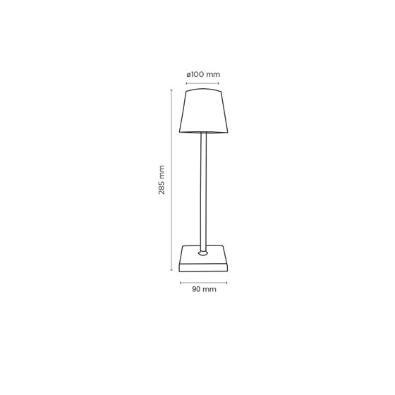 Lampara de escritorio q-connect nova led 2w 200 lm metalica tactil recargable usb-c color blanco