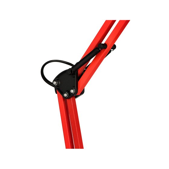 Lampara de escritorio q-connect polaris metalica coninterruptor brazo doble 3 articulaciones color rojo