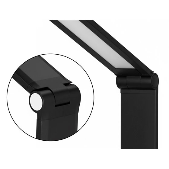 Lampara de escritorio q-connect vega led 10w 400 lm tactil 5 niveles de color brillo regulable color negro