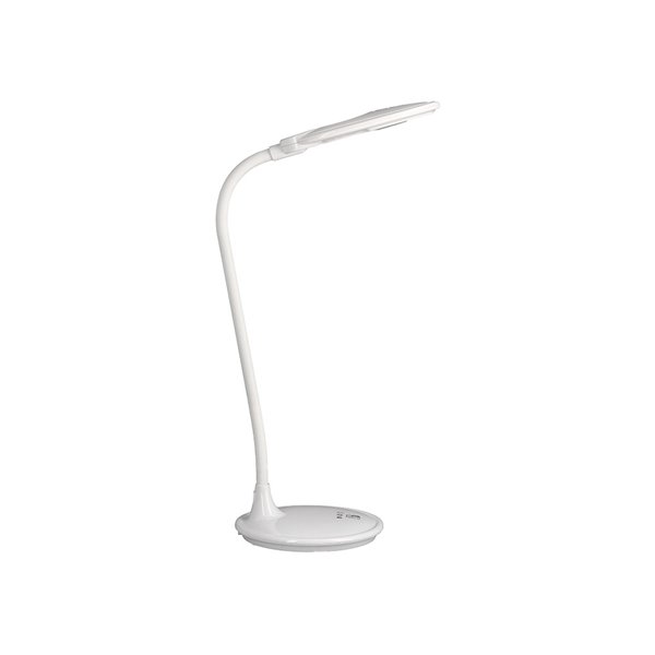 Lampara de escritorio q-connect led 5w 250 lm con lupa iluminaciÃ³n ajustable blanco