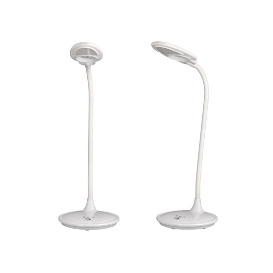 Lampara de escritorio q-connect led 5w 250 lm con lupa iluminaciÃ³n ajustable blanco