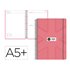 Agenda escolar antartik 26-27 espiral pack and go dia pagina 5+ bilingüe 80g papel fsc rosa coral
