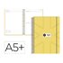 Agenda escolar antartik 26-27 espiral pack and go dia pagina 5+ bilingüe 80g papel fsc amarillo
