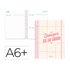 Agenda escolar liderpapel 26-27 espiral graphic dia pagina a6 bilingue 80g papel fsc rosa