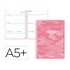 Agenda escolar liderpapel 26-27 espiral military semana vista a5+ bilingue 80g papel fsc rosa
