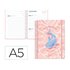 Agenda escolar liderpapel 26-27 espiral save planet dia pagina a5 bilingue 80g papel fsc rosa