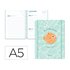 Agenda escolar liderpapel 26-27 espiral save planet dia pagina a5 bilingue 80g papel fsc azul