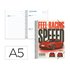 Agenda escolar liderpapel 26-27 espiral cars dia pagina a5 bilingue 80g papel fsc coche rojo