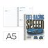 Agenda escolar liderpapel 26-27 espiral cars dia pagina a5 bilingue 80g papel fsc coche azul