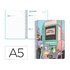 Agenda escolar liderpapel 26-27 espiral city celeste diapagina a5 bilingue 80g papel fsc rosa