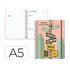 Agenda escolar liderpapel 26-27 espiral city rosa dia pagina a5 bilingue 80g papel fsc amarillo