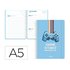 Agenda escolar liderpapel 26-27 espiral game on dia pagina a5 bilingue 80g papel fsc azul