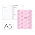 Agenda escolar liderpapel 26-27 espiral petite dia pagina a5 bilingue 80g papel fsc rosa